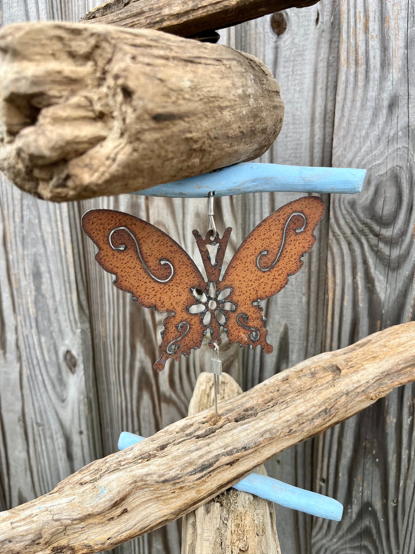 Double Butterfly Driftwood Mobile