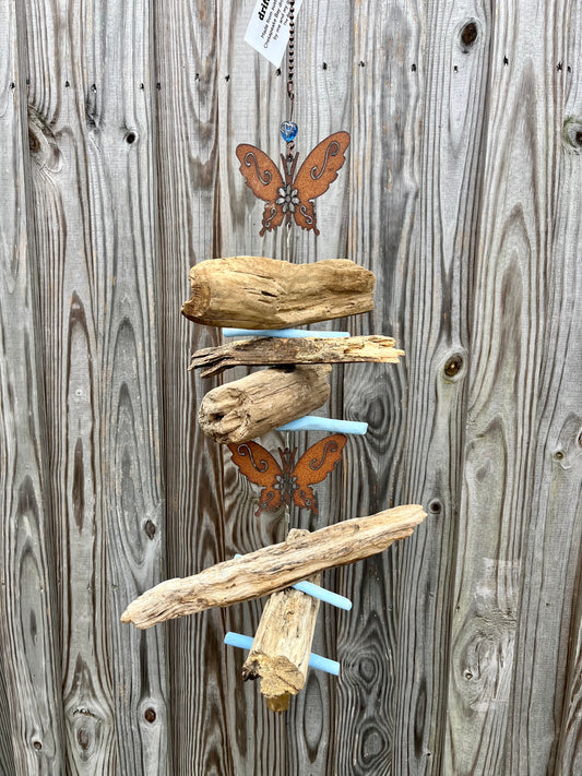 Double Butterfly Driftwood Mobile