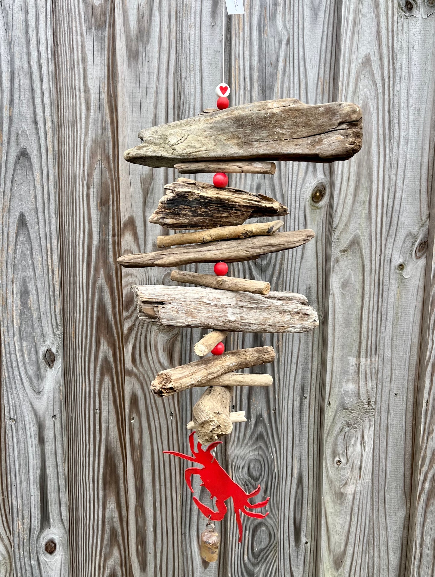 Single Red Crab Driftwood Mobile