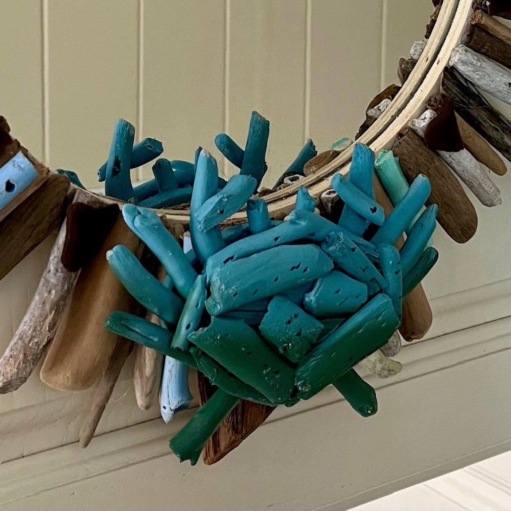 Crab Driftwood Mirror