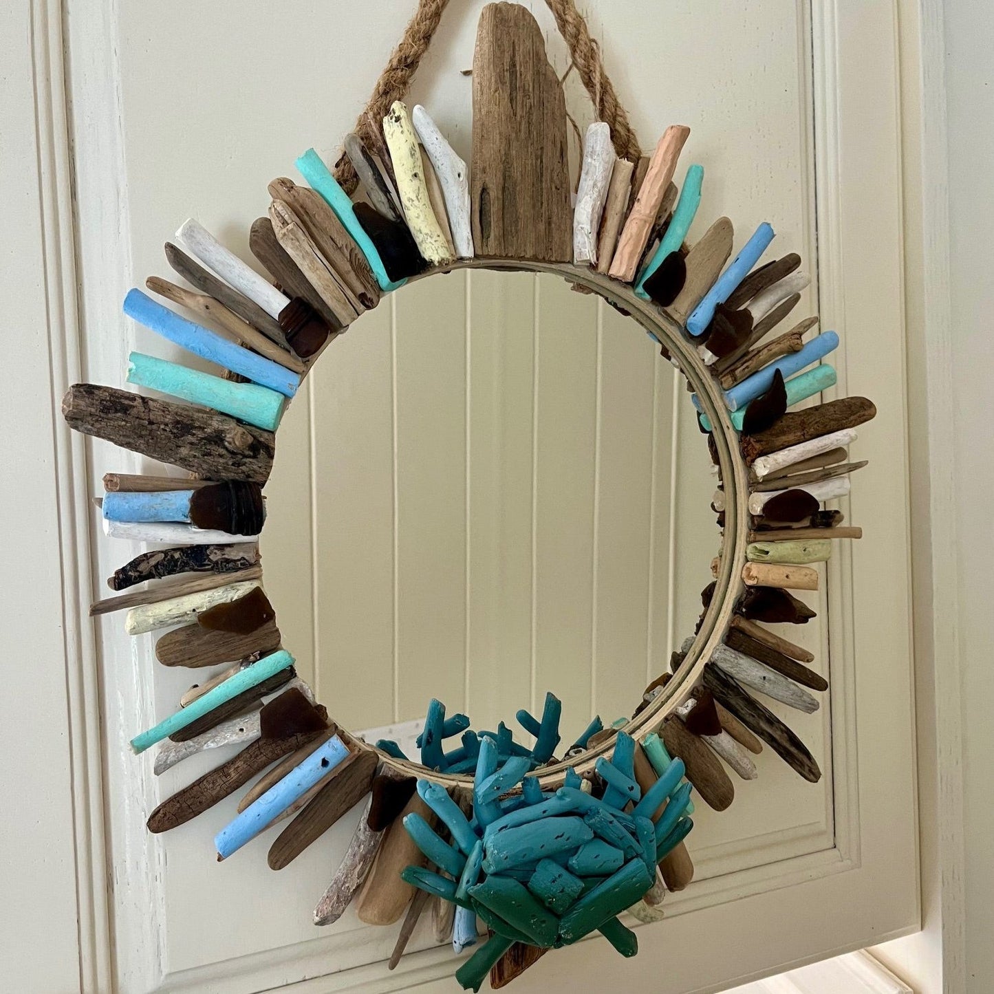 Crab Driftwood Mirror