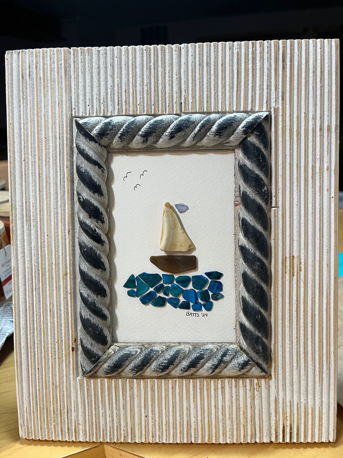 Sailboat Sea Glass Picture