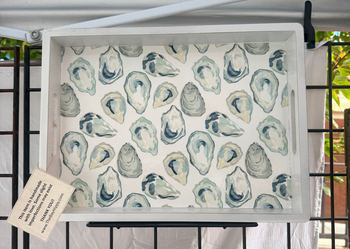 White Washed Oyster Tray