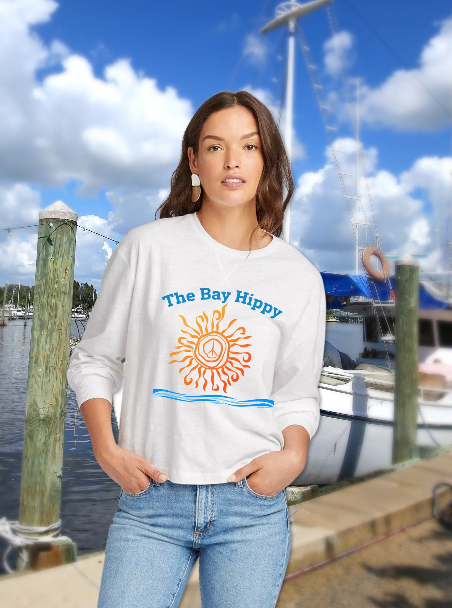 Bay Hippy Logo LS Tee